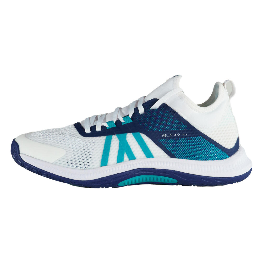 Chaussures de volley-ball FIT pour pratique régulière, blanches et jaunes