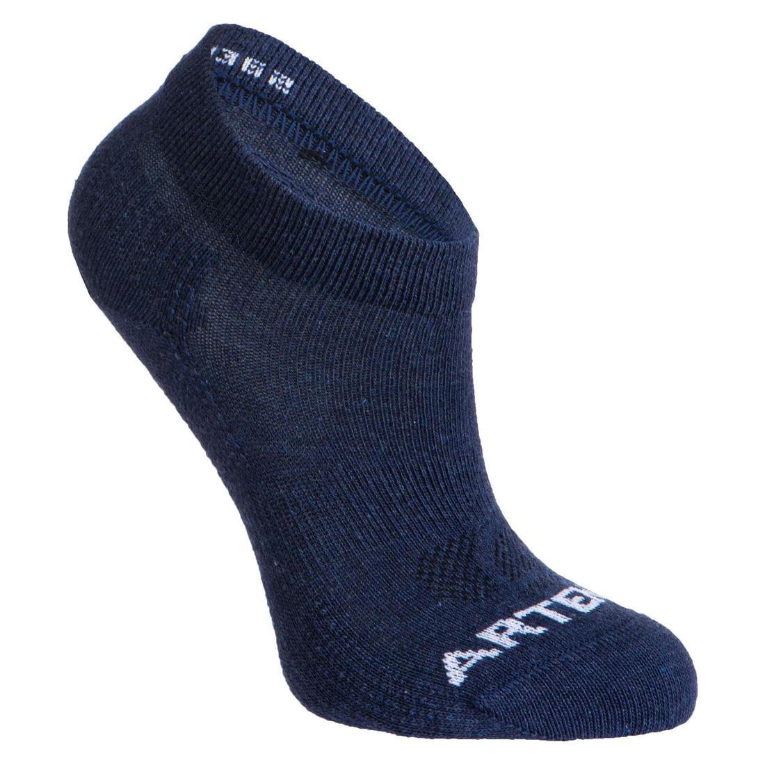 CHAUSSETTES DE SPORT ENFANT MI-HAUTES RS 160 MARINE LOT DE 3