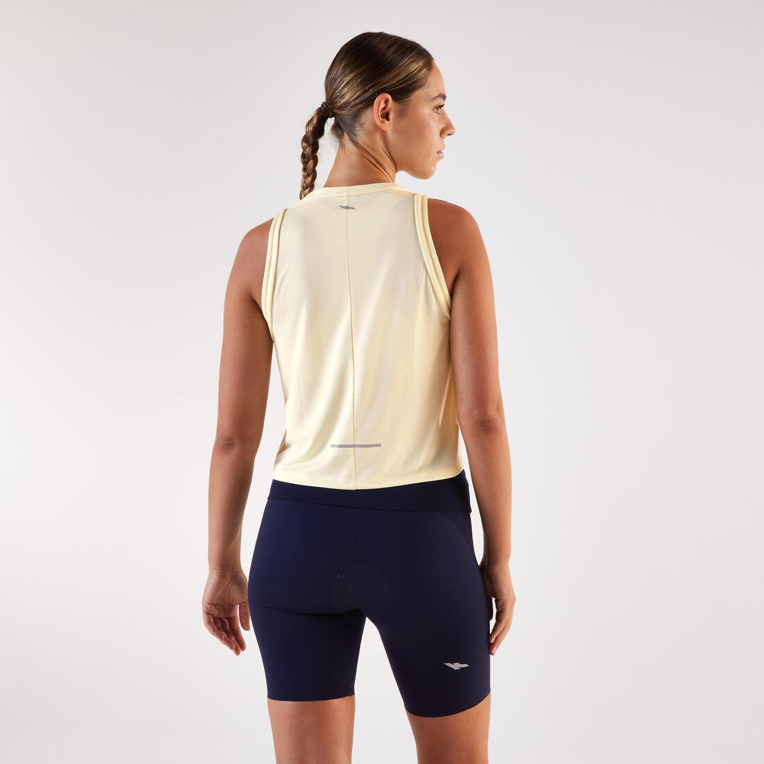 Débardeur court de running respirant femme - kiprun run 500 dry