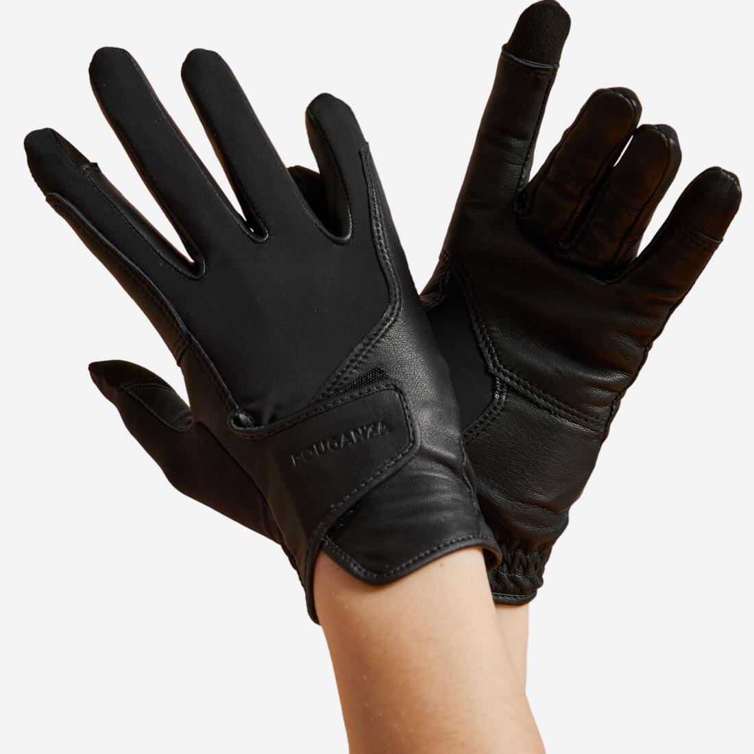 Gants cuir équitation adulte Caramel