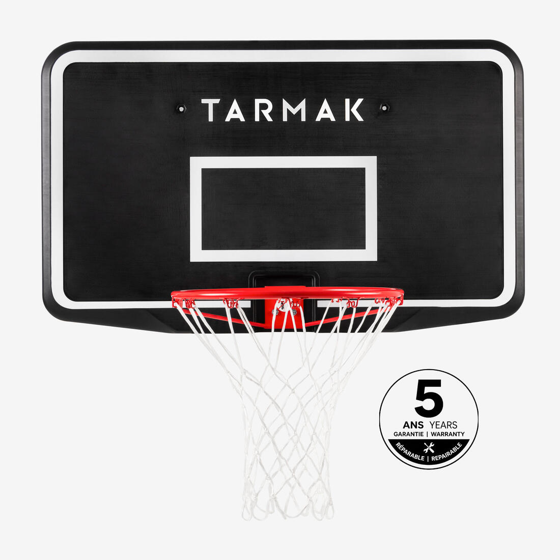 Panier de basket SB100 noir rouge pour enfant et adulte à fixer au mur.
