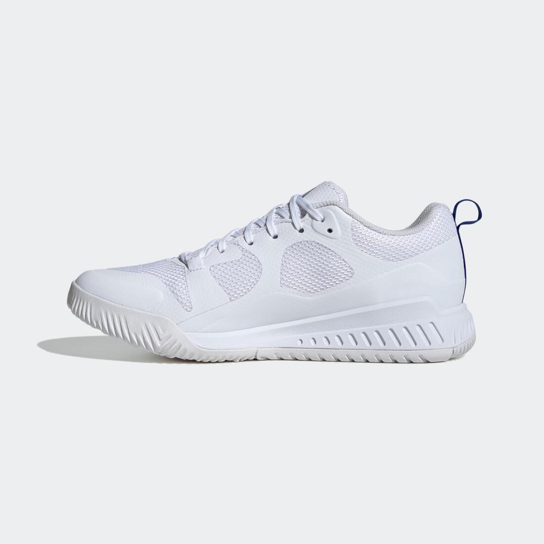 Chaussures de handball adulte - adidas court team bounce blanc / bleu
