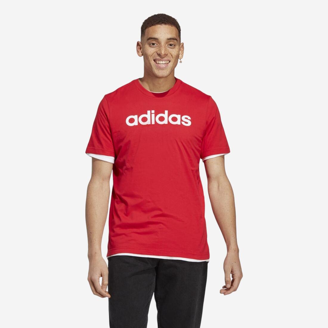 T-SHIRT DE FITNESS SOFT TRAINING ADIDAS HOMME ROUGE