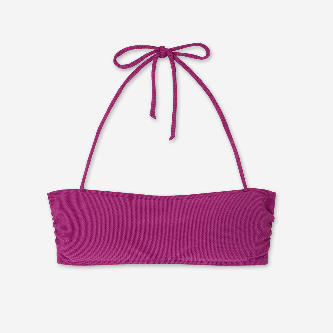 Haut de maillot de bain bandeau texturé Femme - Laura violet