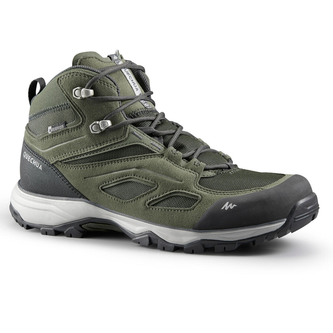 Chaussures imperméables de randonnée montagne - mh100 mid noir homme