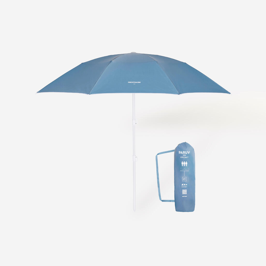 Parasol de plage compact 3 places UPF 50+ - Paruv 190