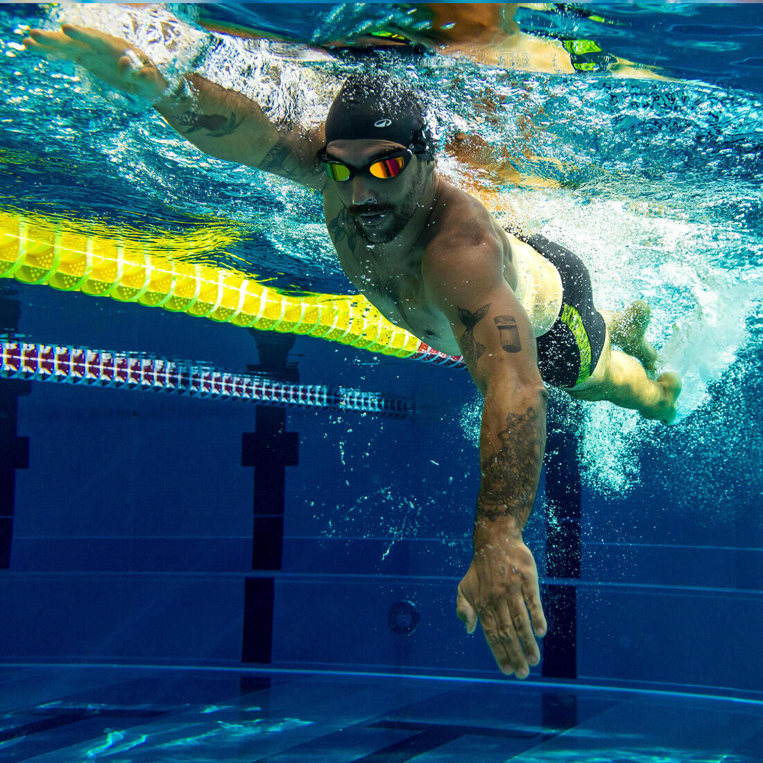 Lunettes de natation, Spirit noir miroir - Nouvel anti-buée