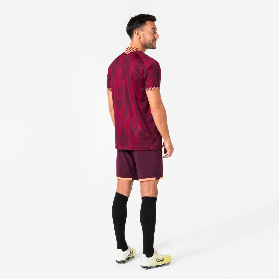 Maillot de football  adulte Viralto II wavy noir & jaune fluo