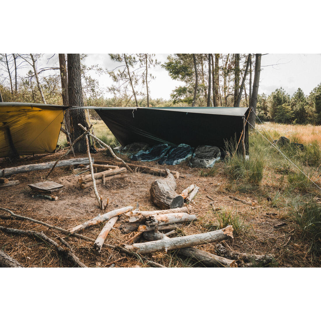 TARP Bushcraft Bivouac 4x4 m Imperméable kaki
