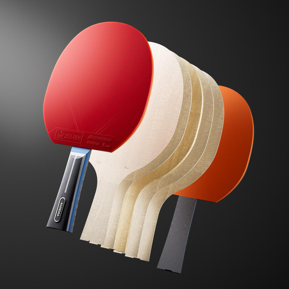 Raquette de tennis de table TTR 900 polyvalente 6* ITTF club