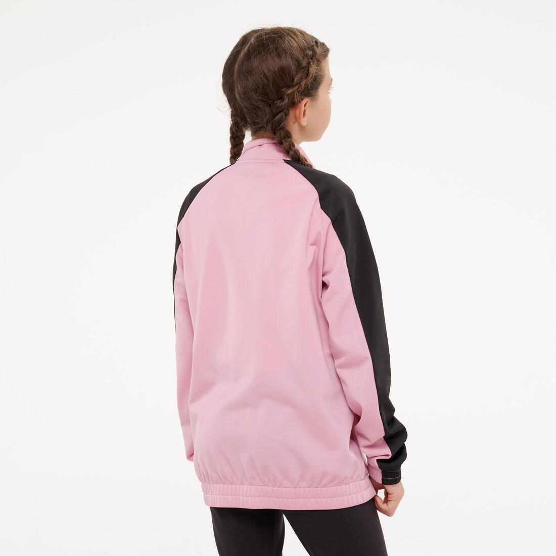 Ensemble survêtement polyester fille, rose et