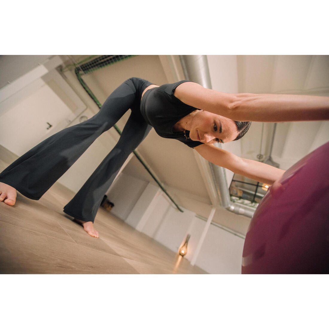 Legging de yoga et pilates flare et doux femme