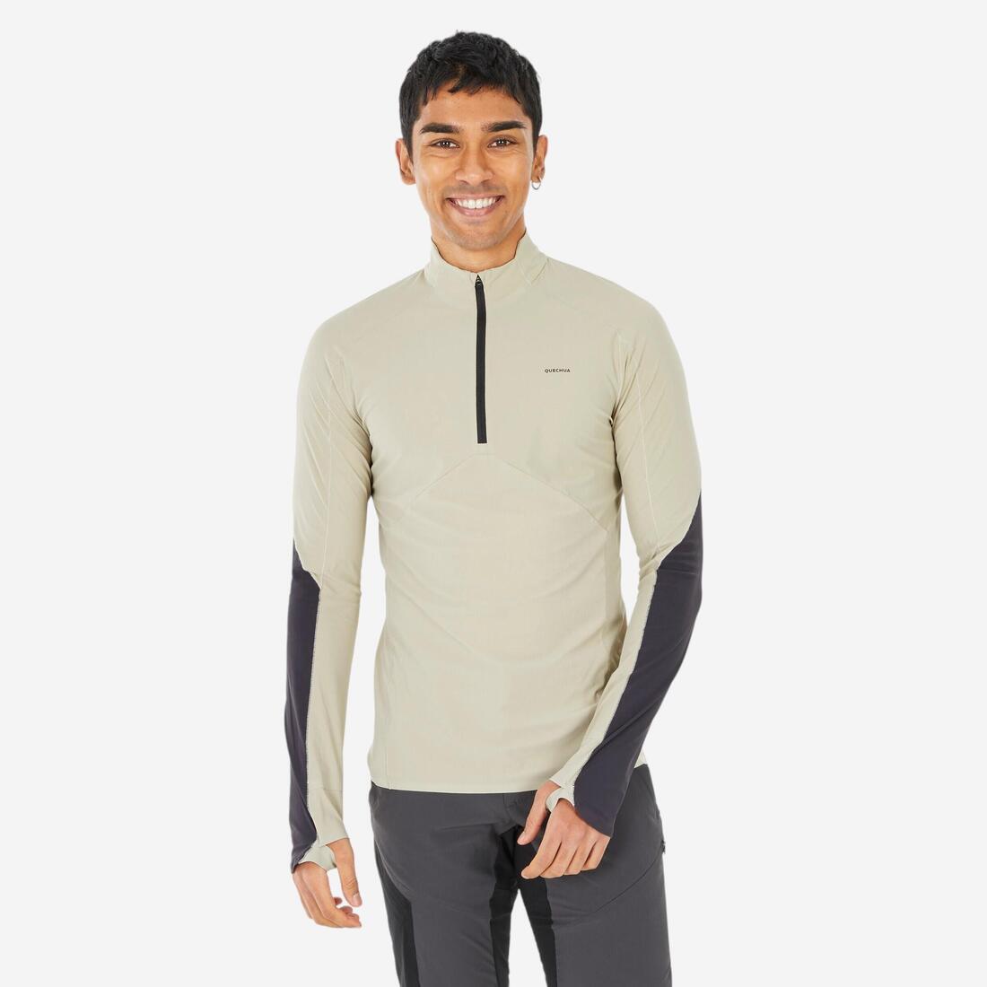 Tee-shirt manches longues de randonnée anti-uv- homme -mh500