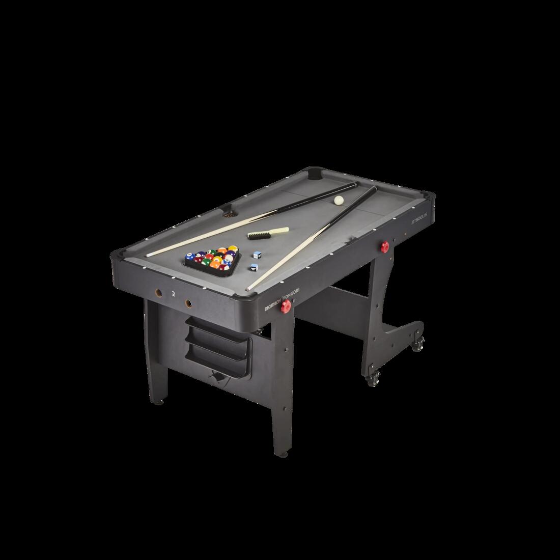 Table de billard pliable américain - BT 500 US tapis gris