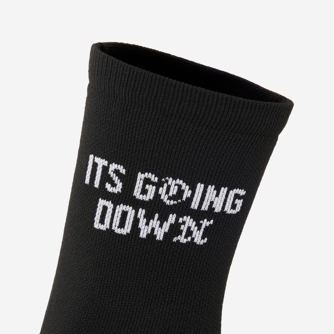 Chaussettes de fitness mi-mollet x5, noir imprimé