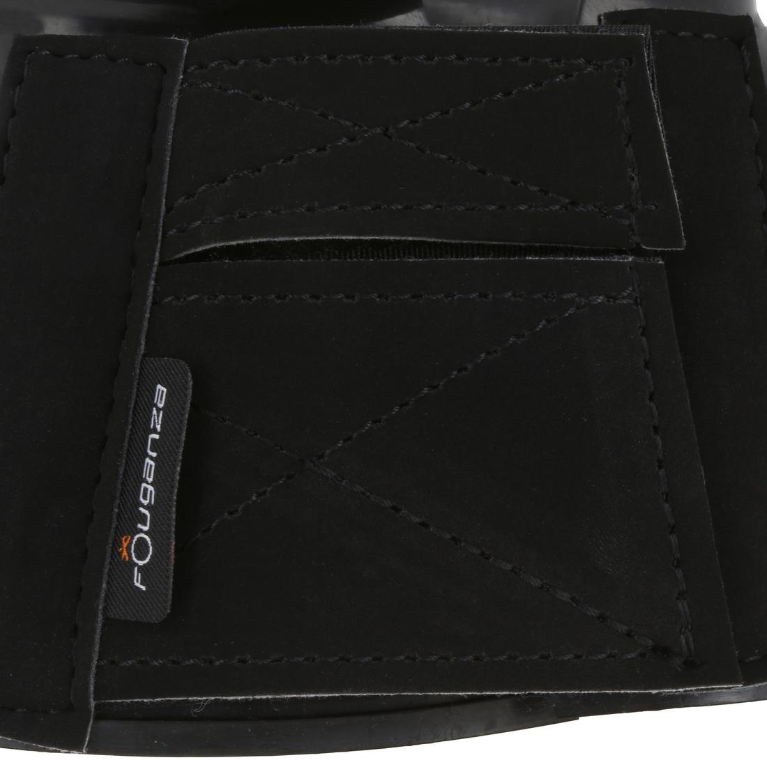 Cloches équitation ouvertes caoutchouc cheval et poney - 100 noires x2