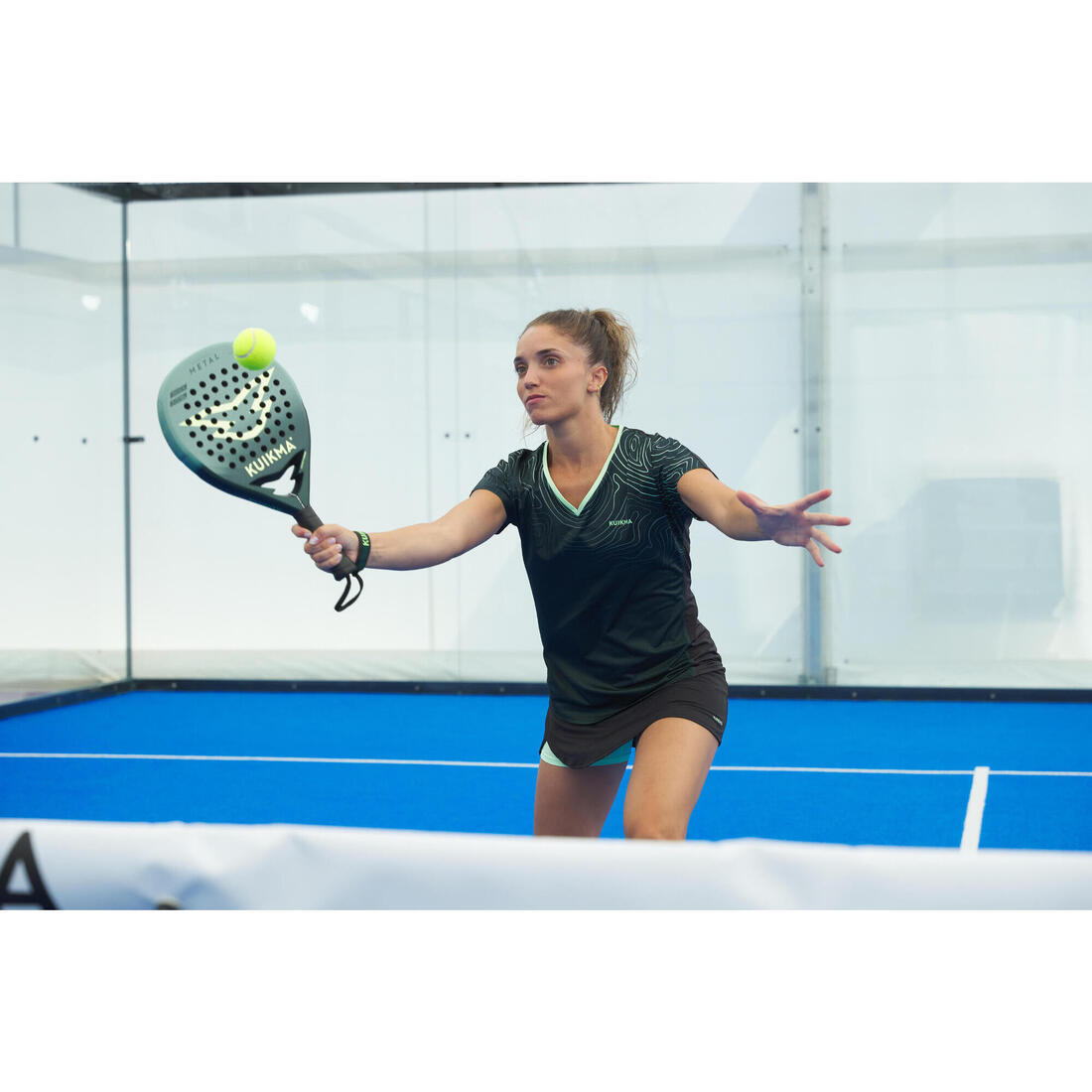 Raquette de padel adulte - kuikma control metal
