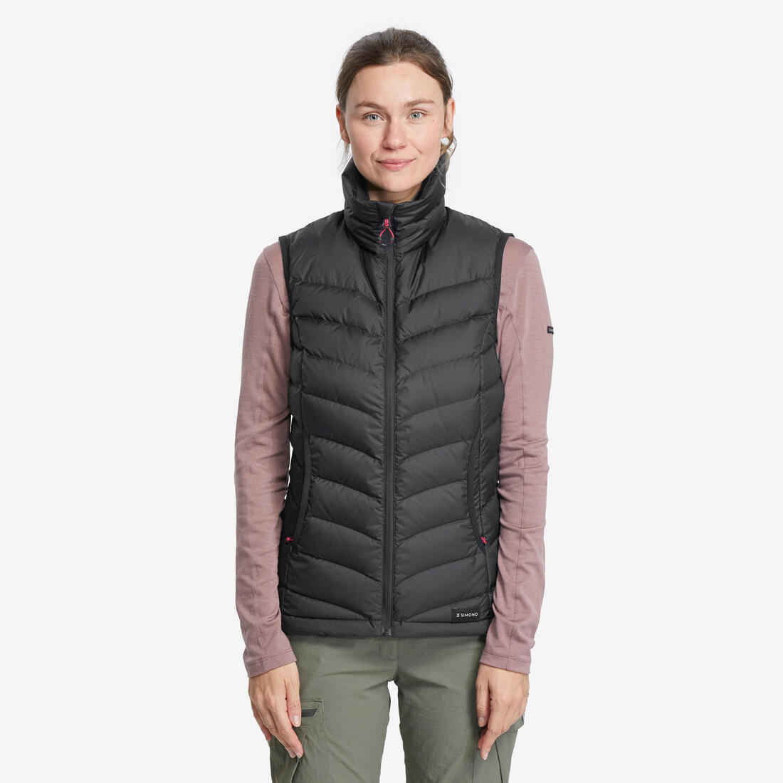Doudoune sans manches en duvet de trek montagne - mt500 - femme