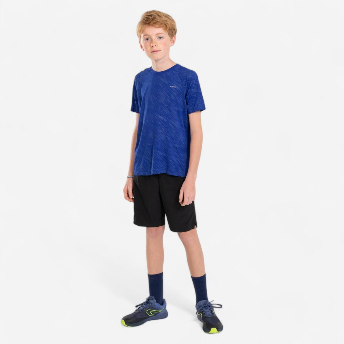 T-Shirt running ultra léger Enfant - KIPRUN Light 900 marine vert