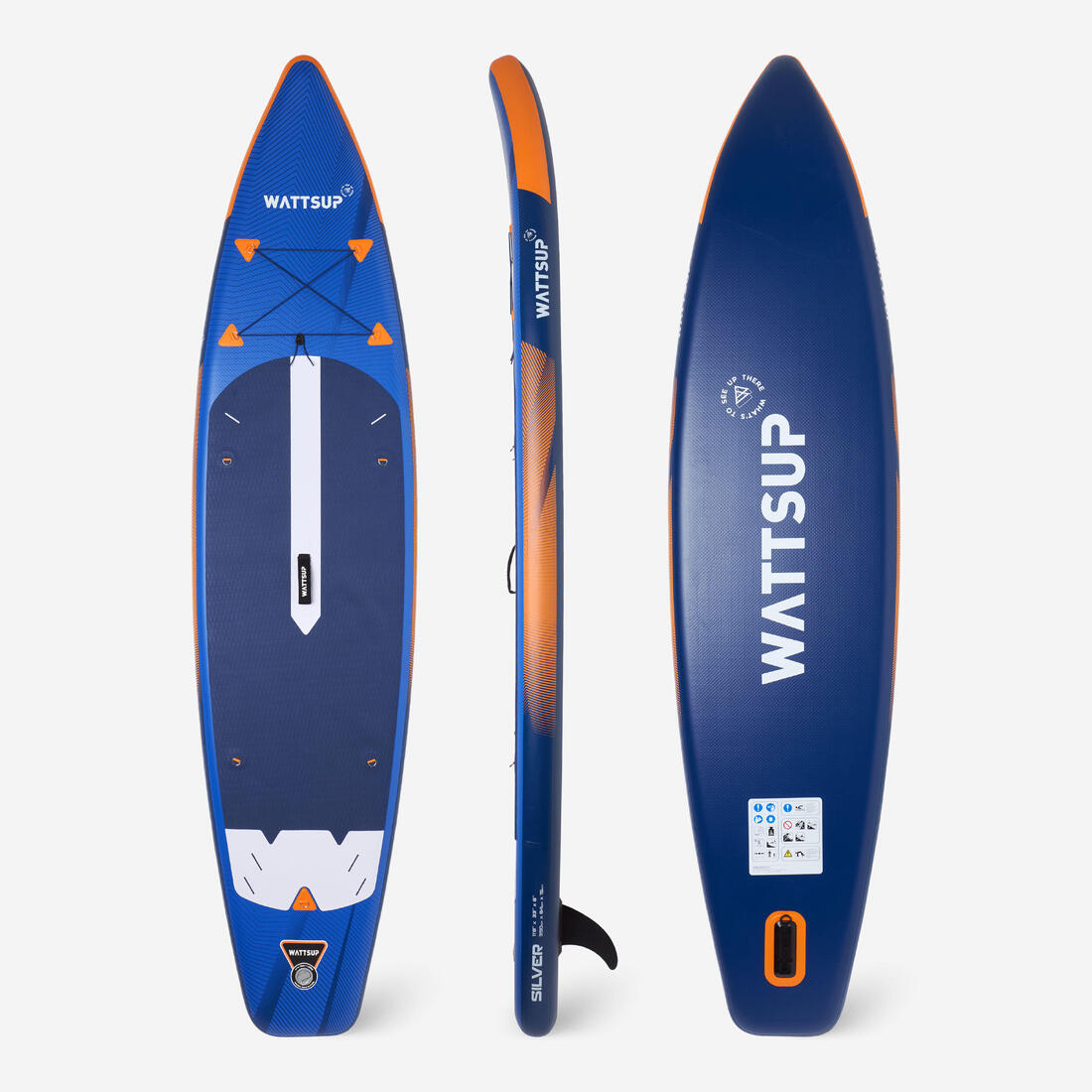 Pack  Stand up paddle SILVER 11'6 Wattsup, 1 à 2 personnes (jusqu'à 150kg)