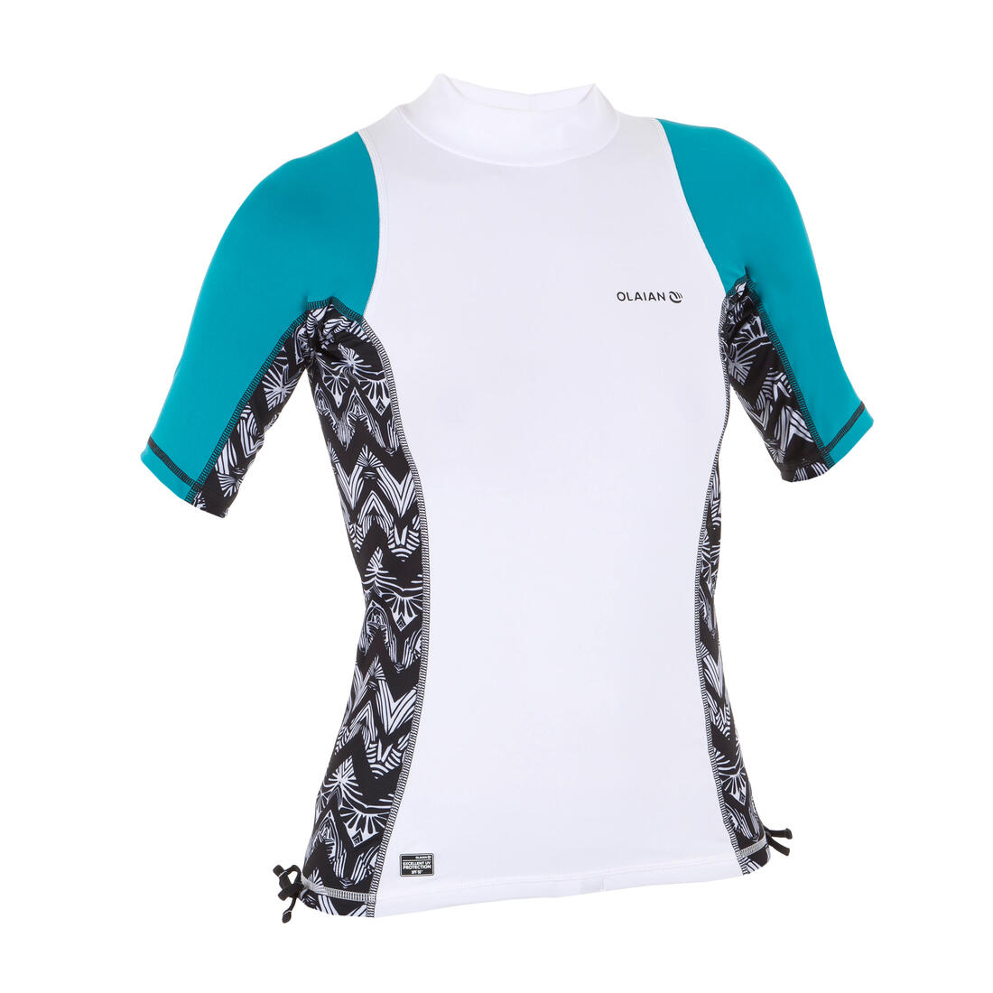 tee shirt anti uv surf top 500 manches courtes femme MARIN