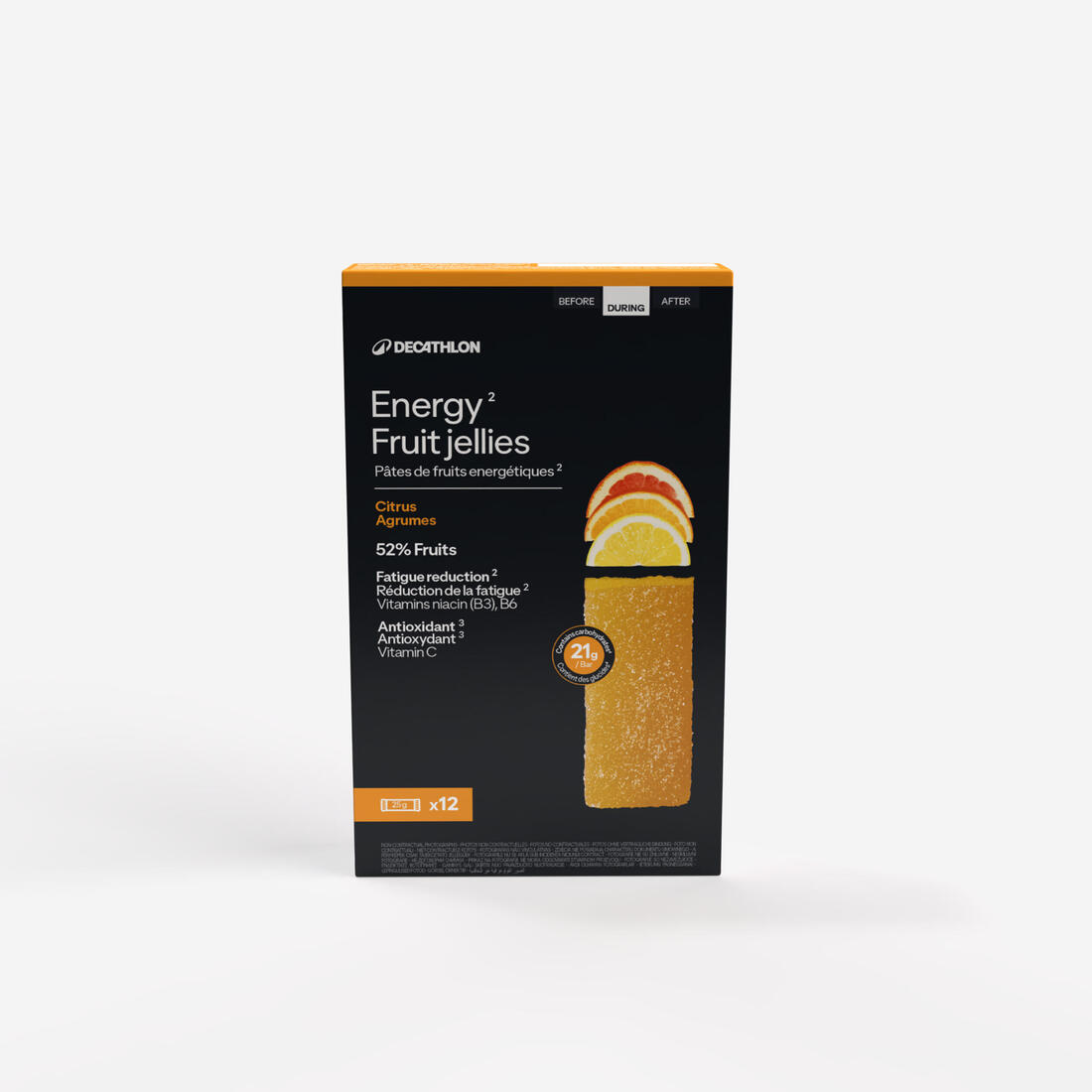 Pate de fruits énergétique ecosize agrumes 12x25g