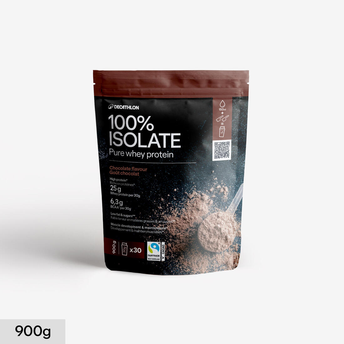 Pure whey protéine 100% isolate chocolat 900g