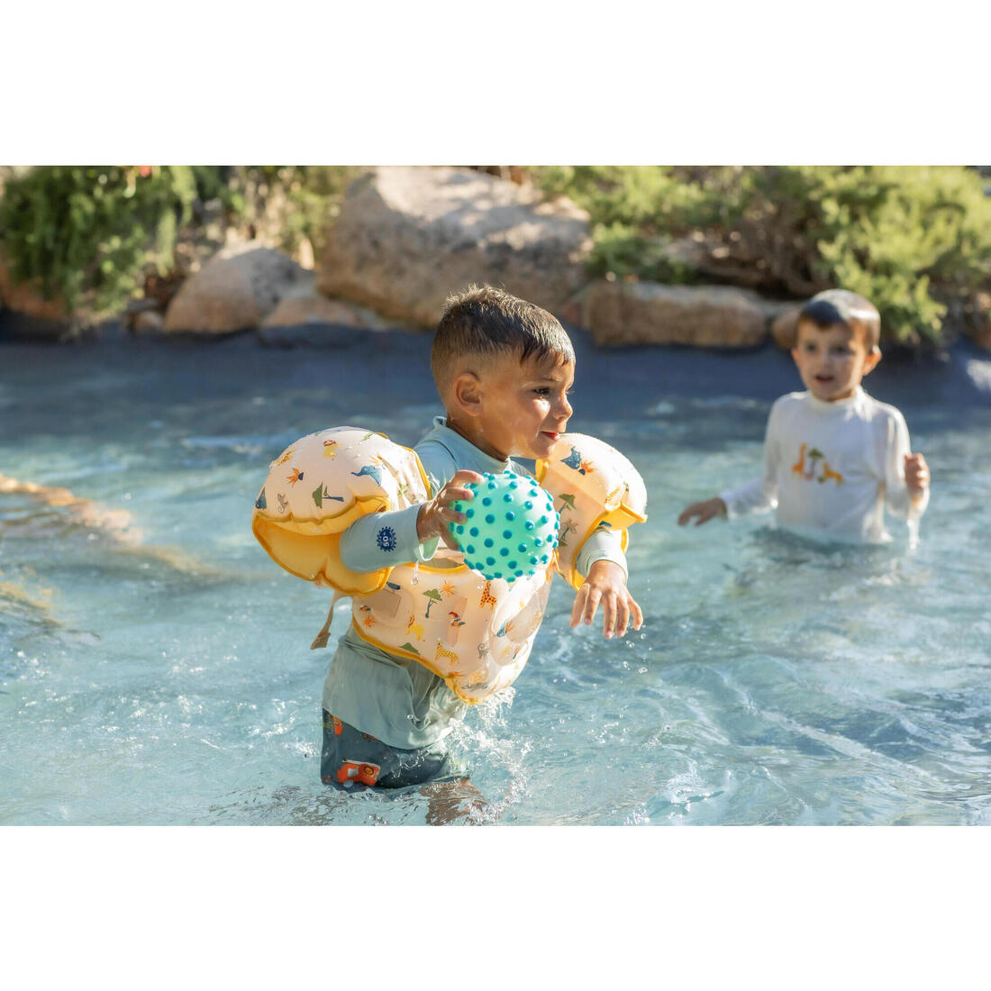 Brassards De Piscine Evolutif Enfant - Tiswim print savane