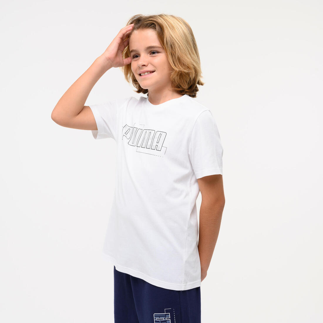 T-shirt coton imprimé enfant – blanc