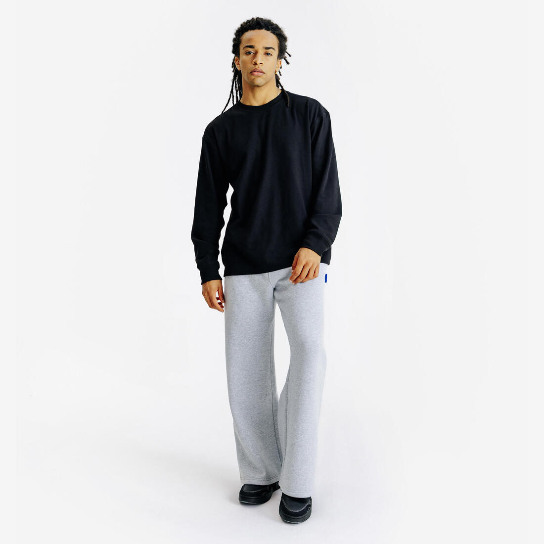 Pantalon jogging droit, homme, Elementals, gris chiné