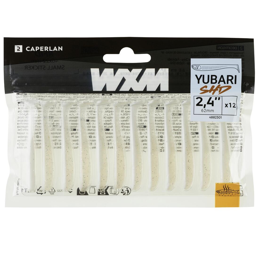 LEURRE SOUPLE SHAD AVEC ATTRACTANT WXM YUBARI SHD 62