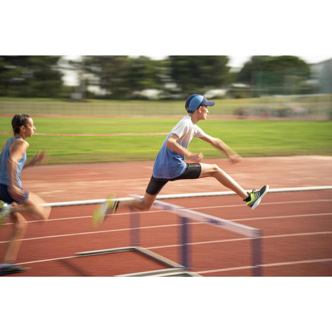 Casquette de running Enfant respirante - KIPRUN Run Dry Marine Verte