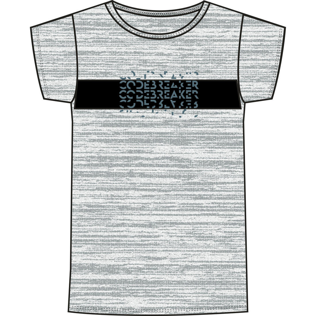 T-shirt enfant coton - Basique bleu jean avec imprimé