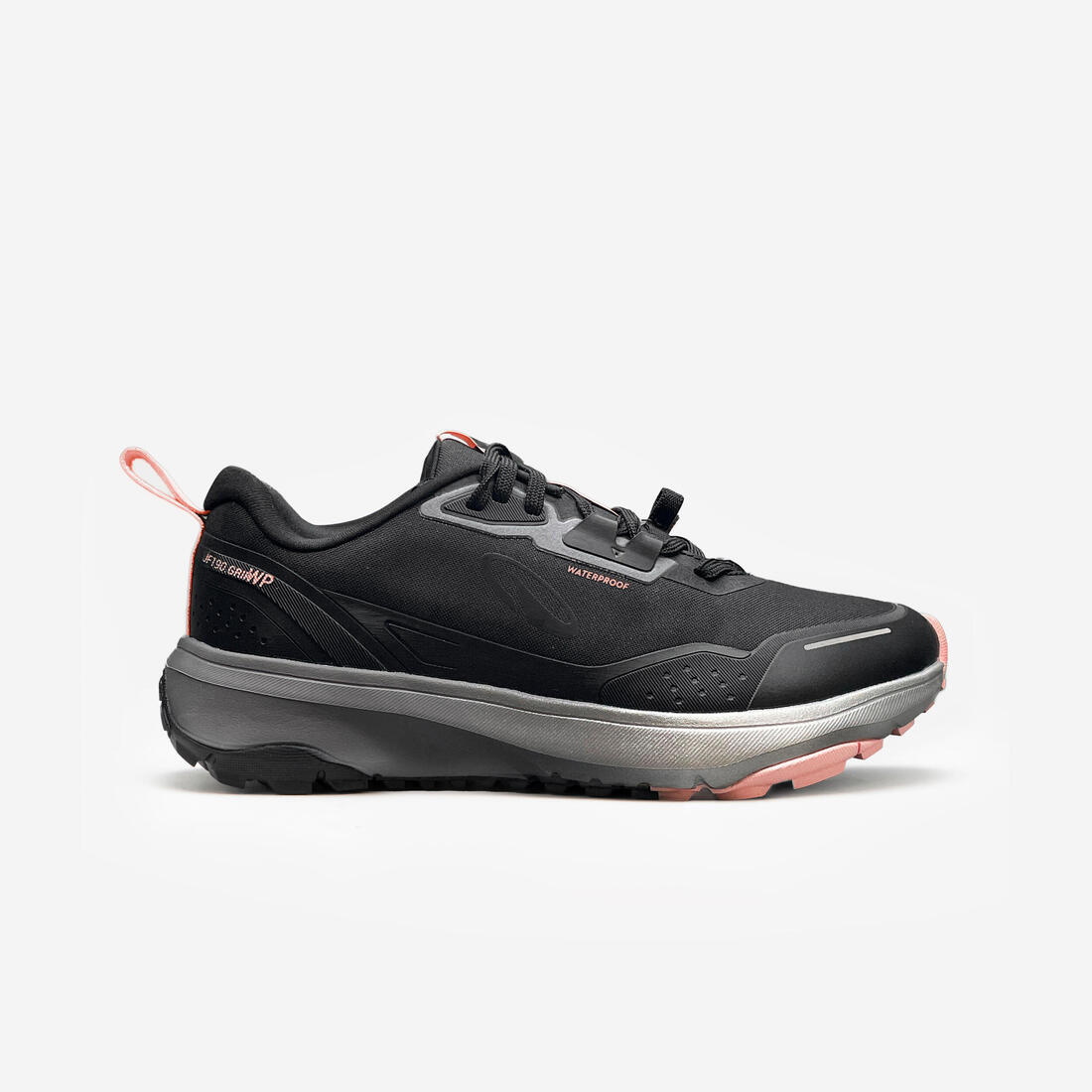 Chaussures de running route et trail femme waterproof, JF 190 GRIP noir