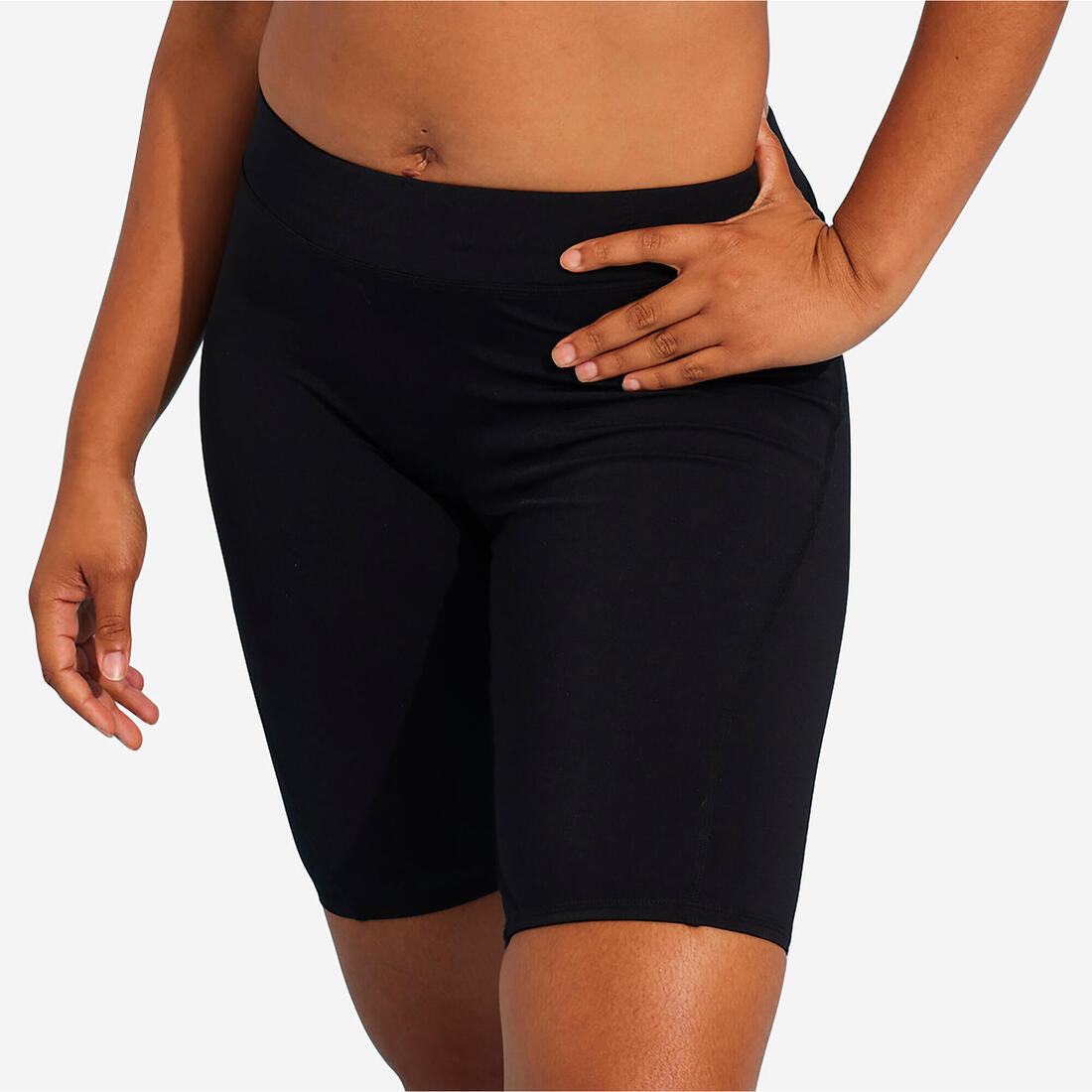 Bas de maillot de bain short jammer aquagym-aquabike femme mila noir