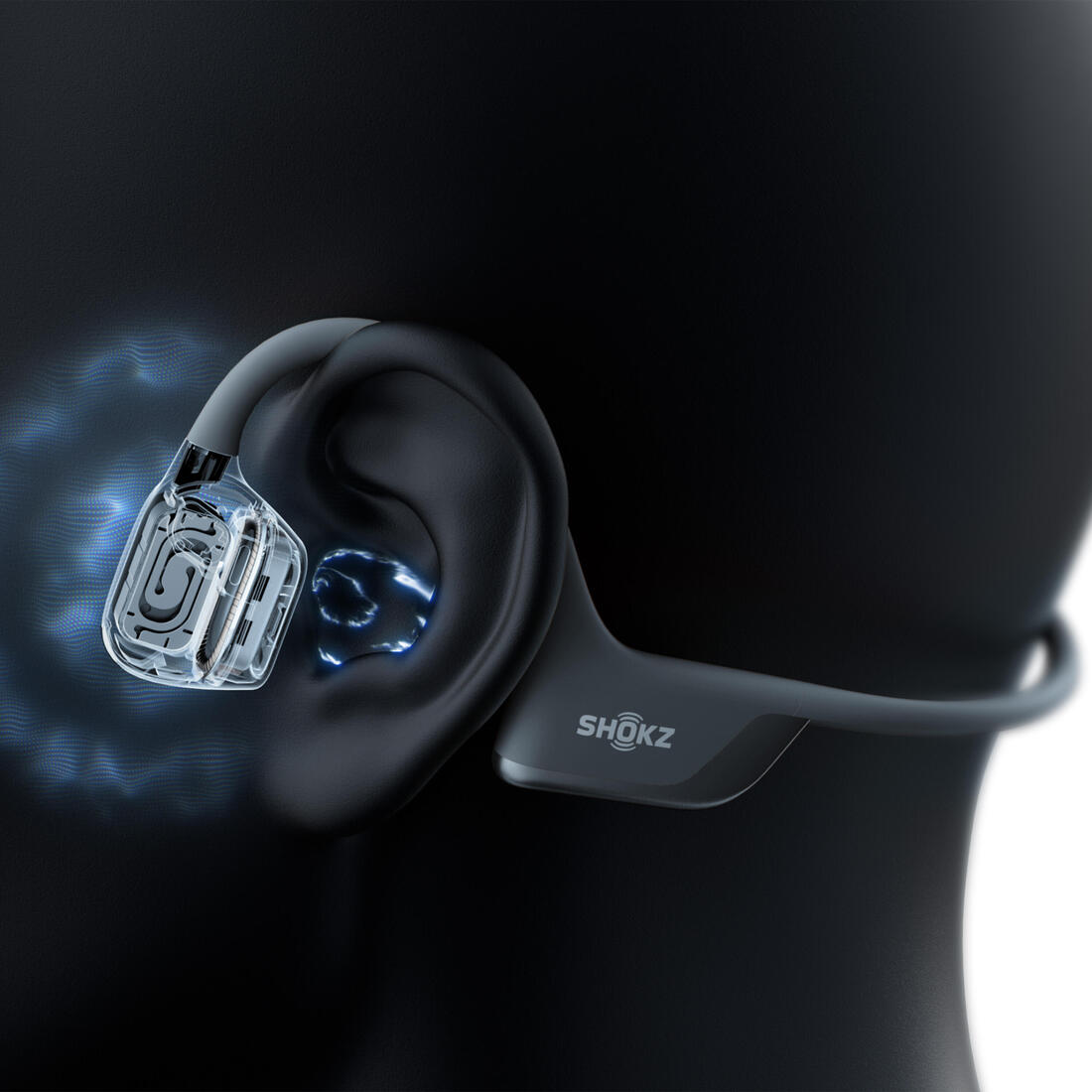 CASQUE SPORT CONDUCTION OSSEUSE - SHOKZ OPENRUN PRO NOIR 2