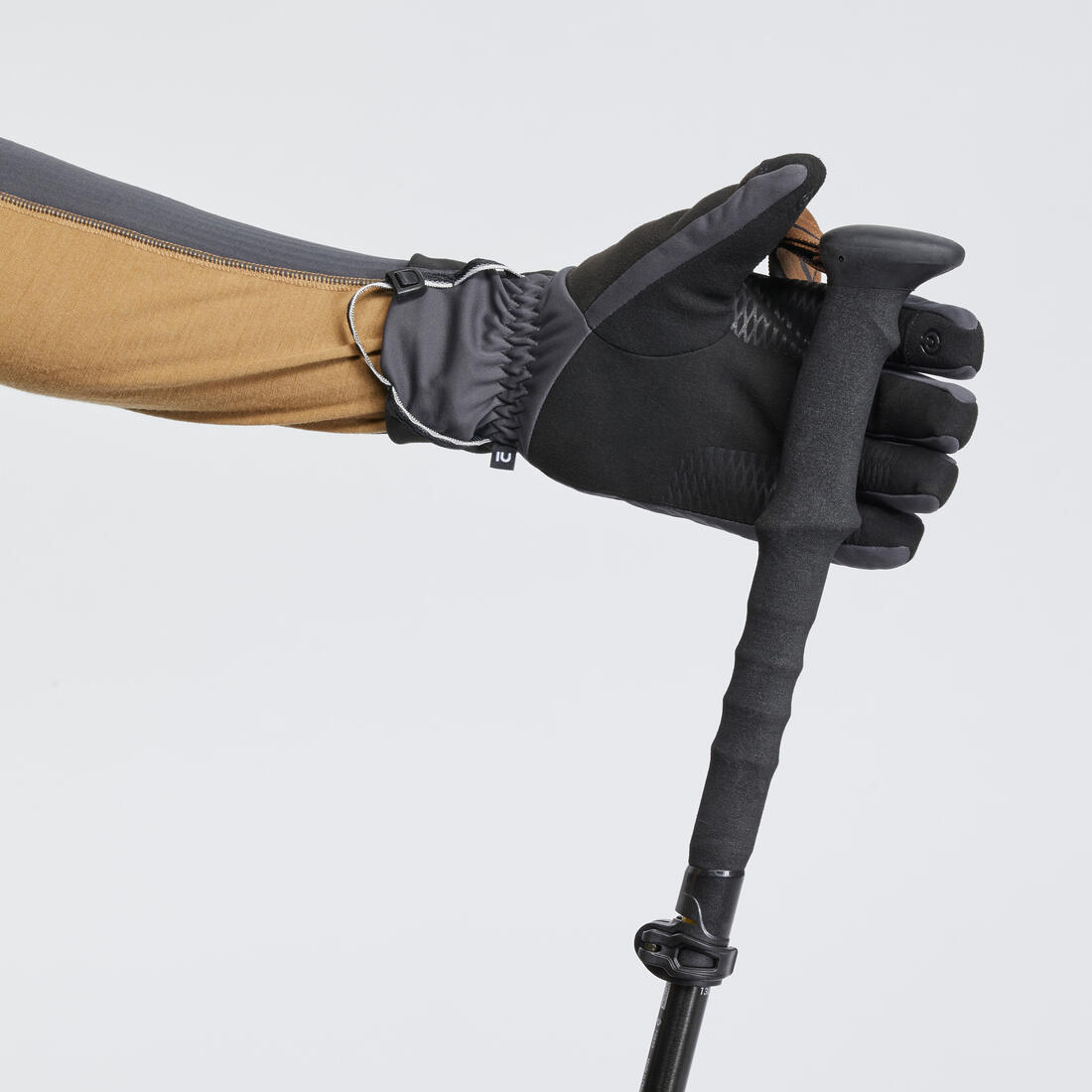 Gants tactiles coupe-vent de trekking adulte, MT900 gris