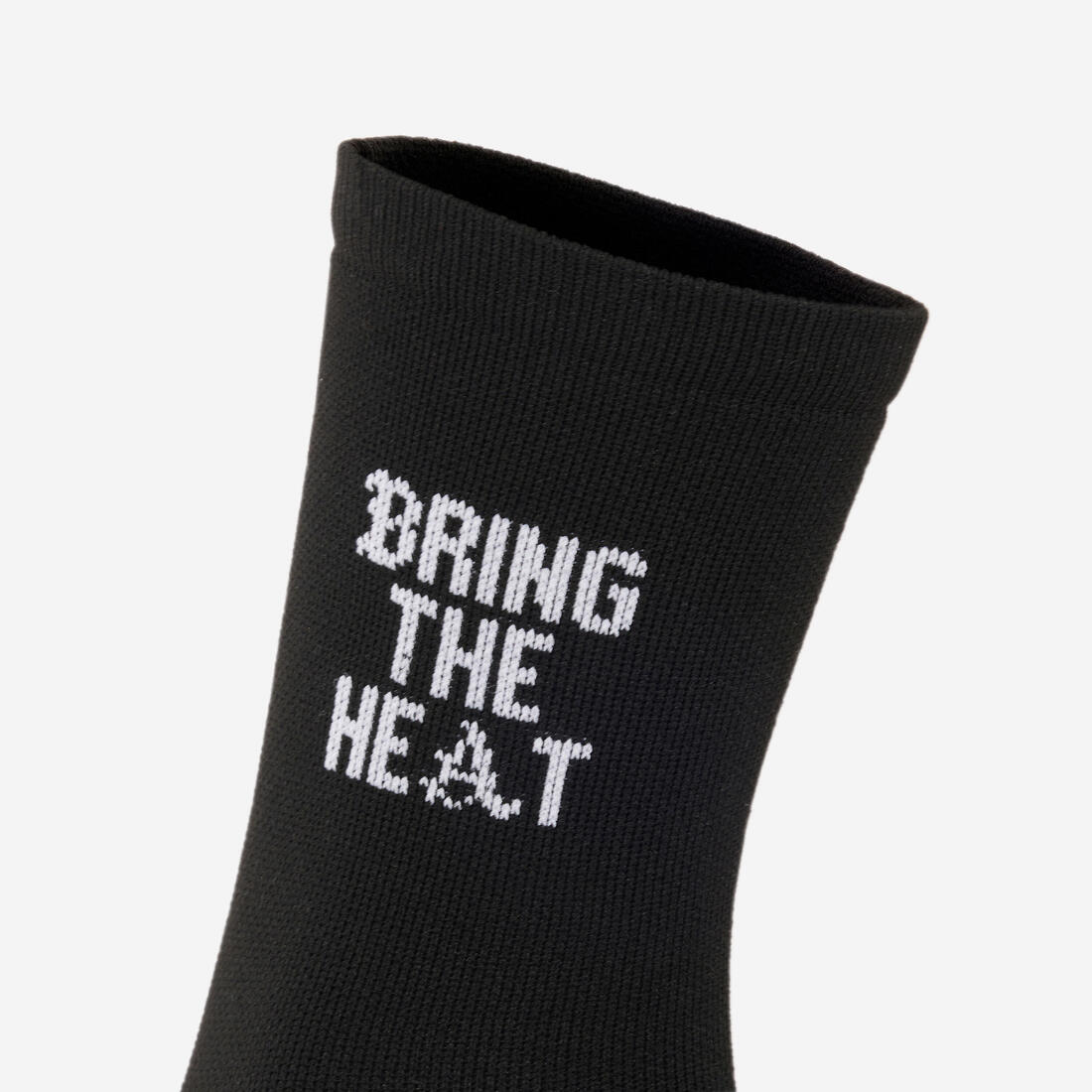 Chaussettes de fitness mi-mollet x5, noir imprimé