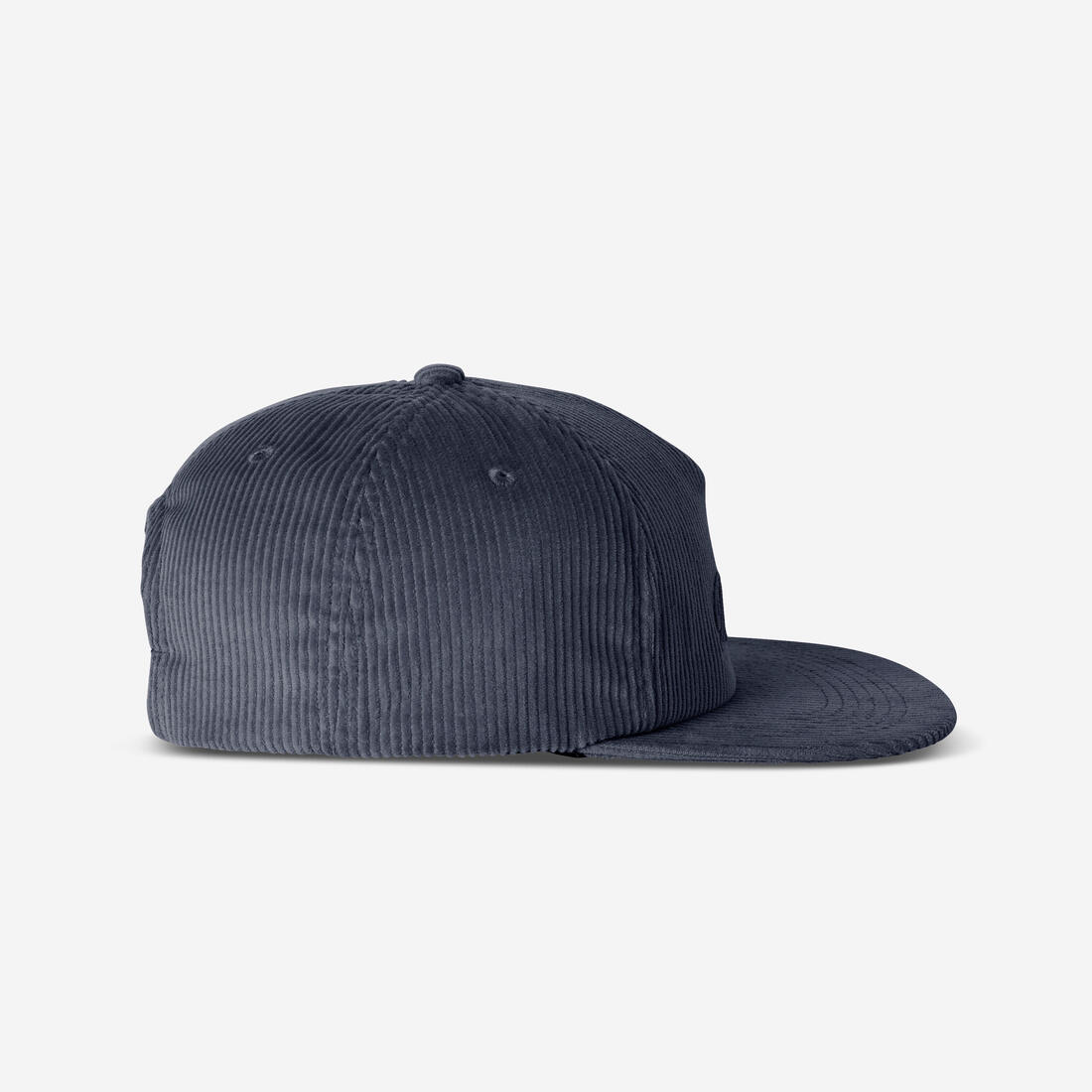 Casquette 6 panneaux en velours, bleu marine