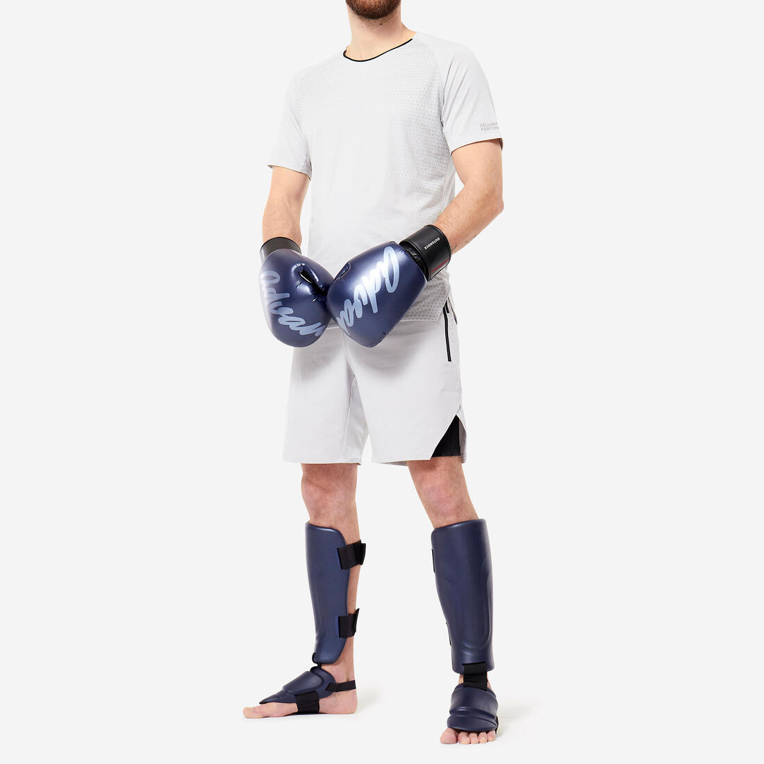 Gants de kick-boxing et muay-thaï, bleu