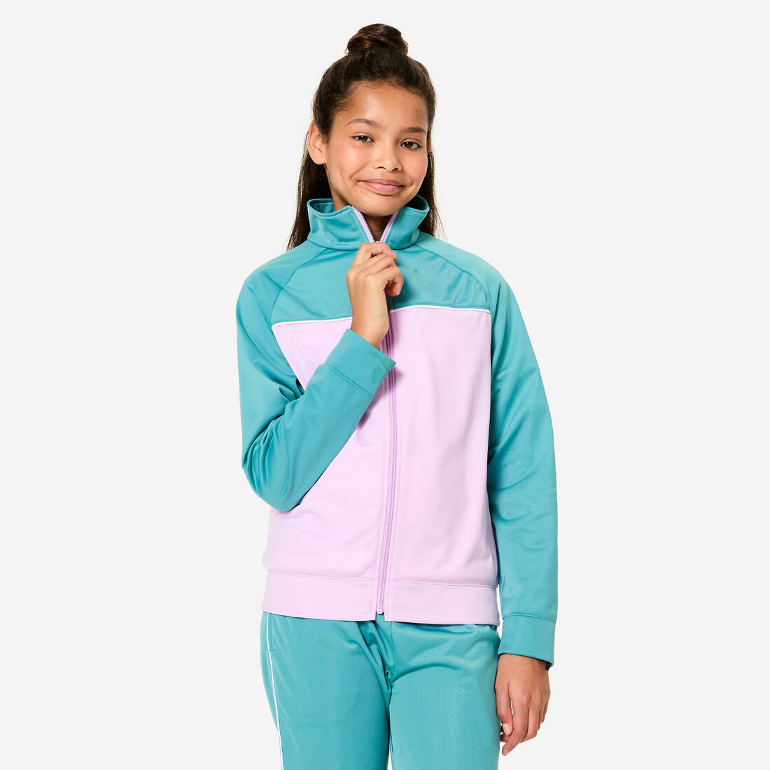 Survêtement respirant fille, bleu et rose