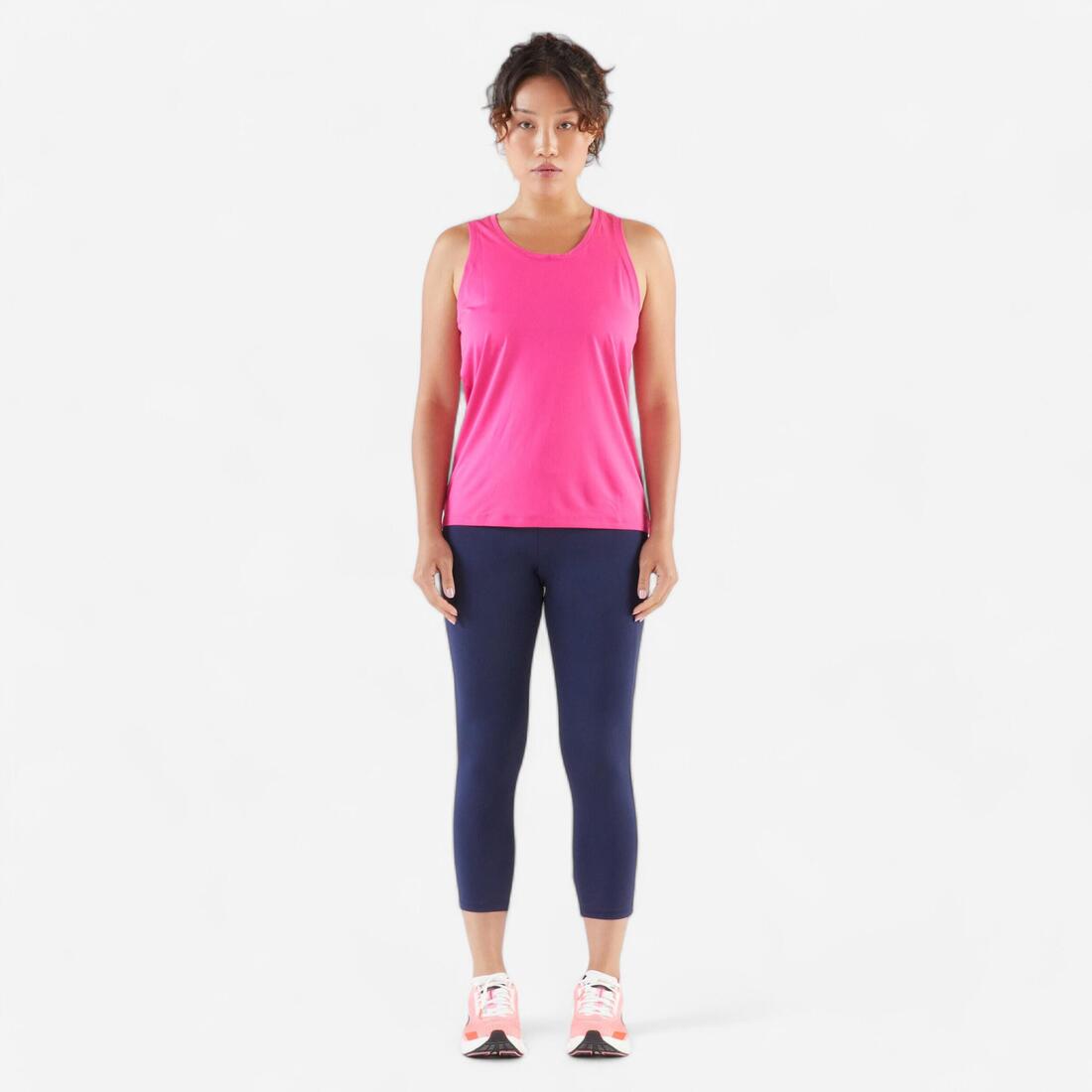 Legging court de running respirant Femme - KIPRUN Run 500 Confort