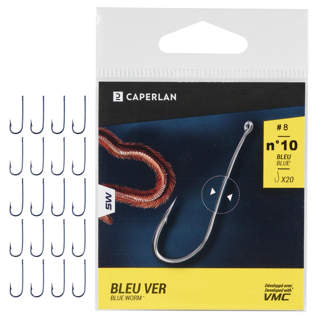 Hameçon à oeillet  BLUE  WORM pêche en mer