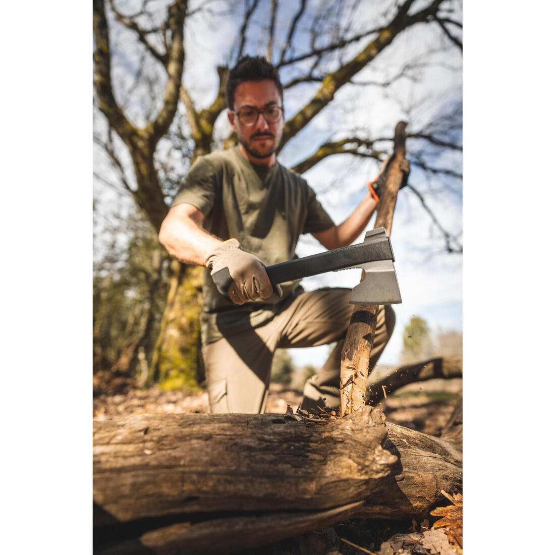 HACHE Bushcraft 35 cm noire