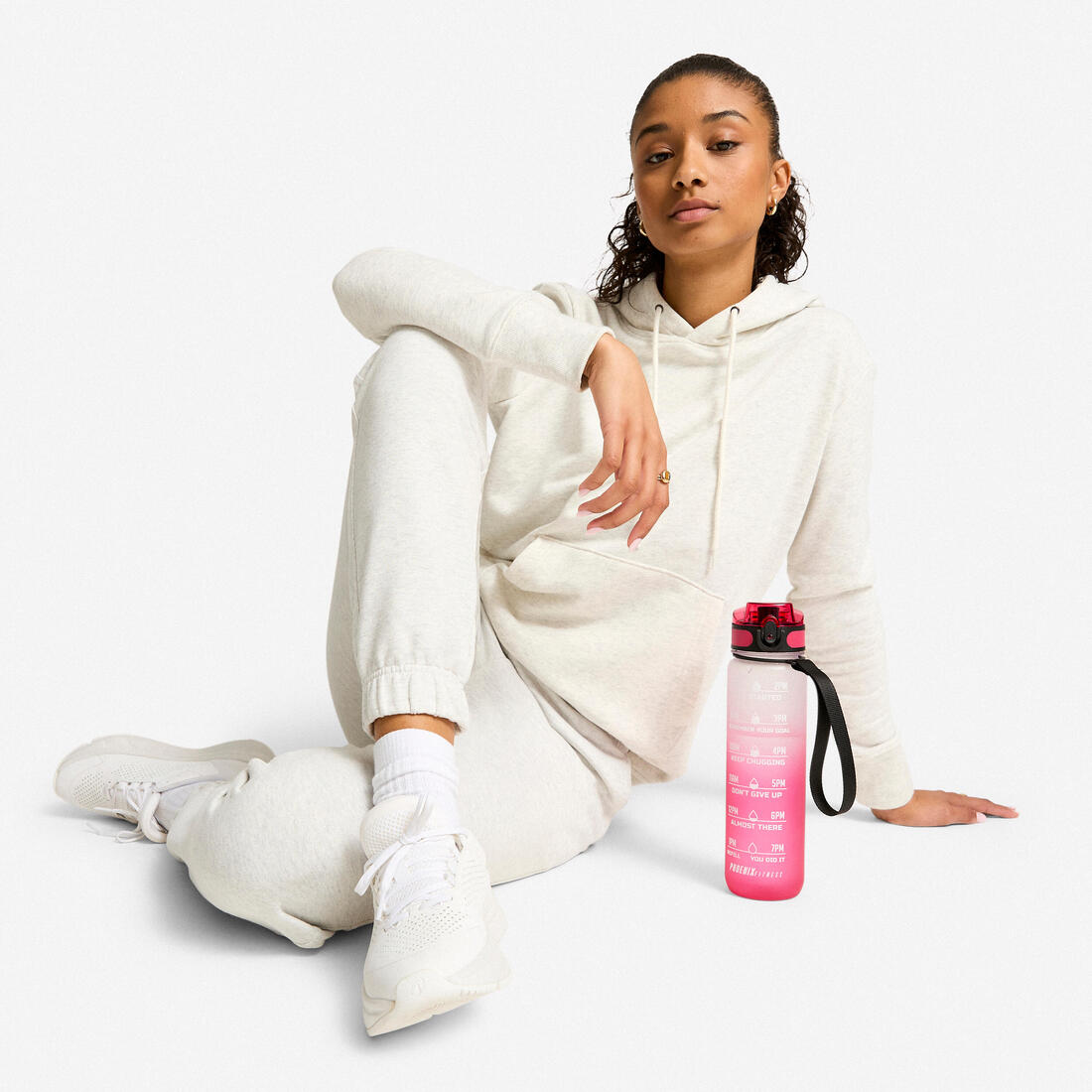 Pantalon de jogging droit en coton femme