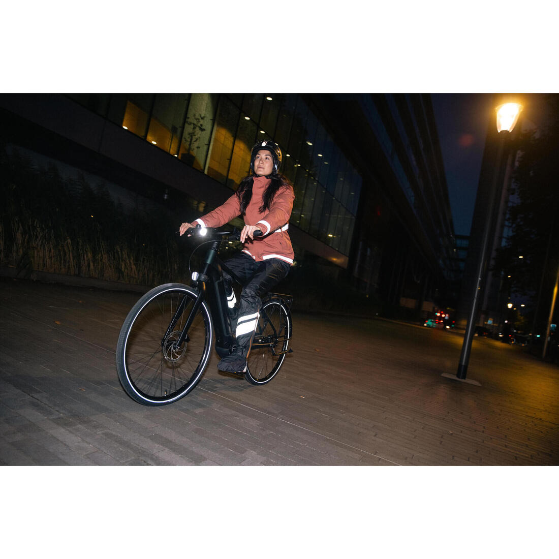 SURPANTALON PLUIE VELO VILLE AVEC COUVRE-CHAUSSURES INTEGREES 540 FEMME NOIR