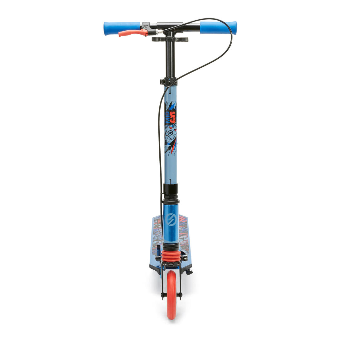 Trottinette enfant mid5 avec frein au guidon et suspension violette