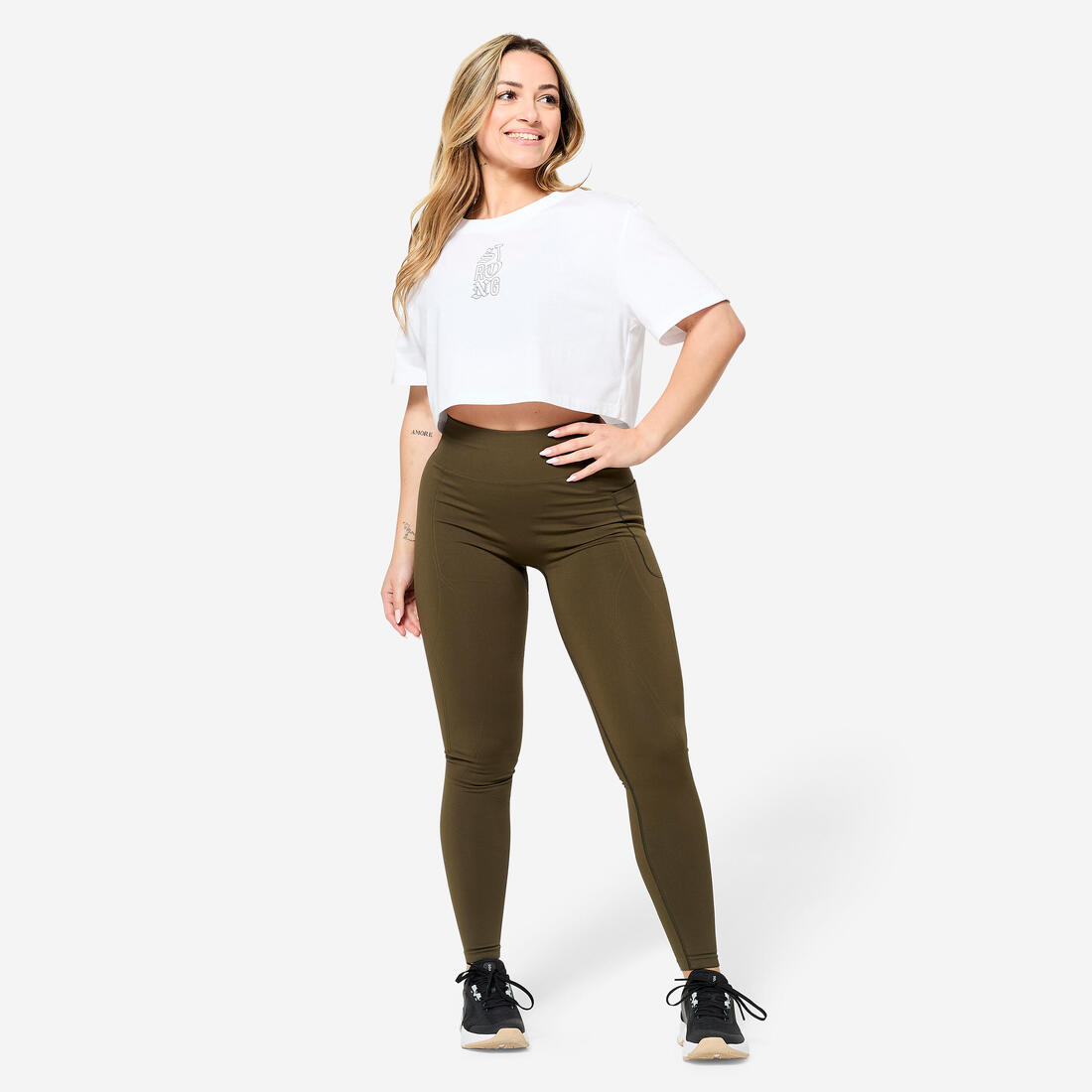 Crop top de musculation coupe ample femme