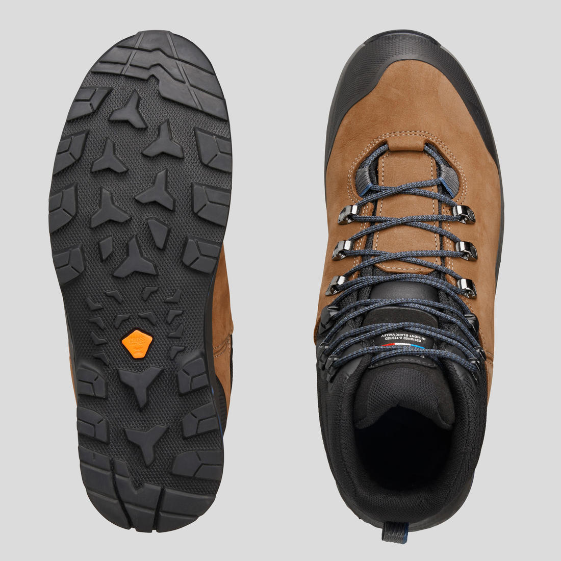 Chaussures trekking cuir imperméables - mt00 hyb- homme haute