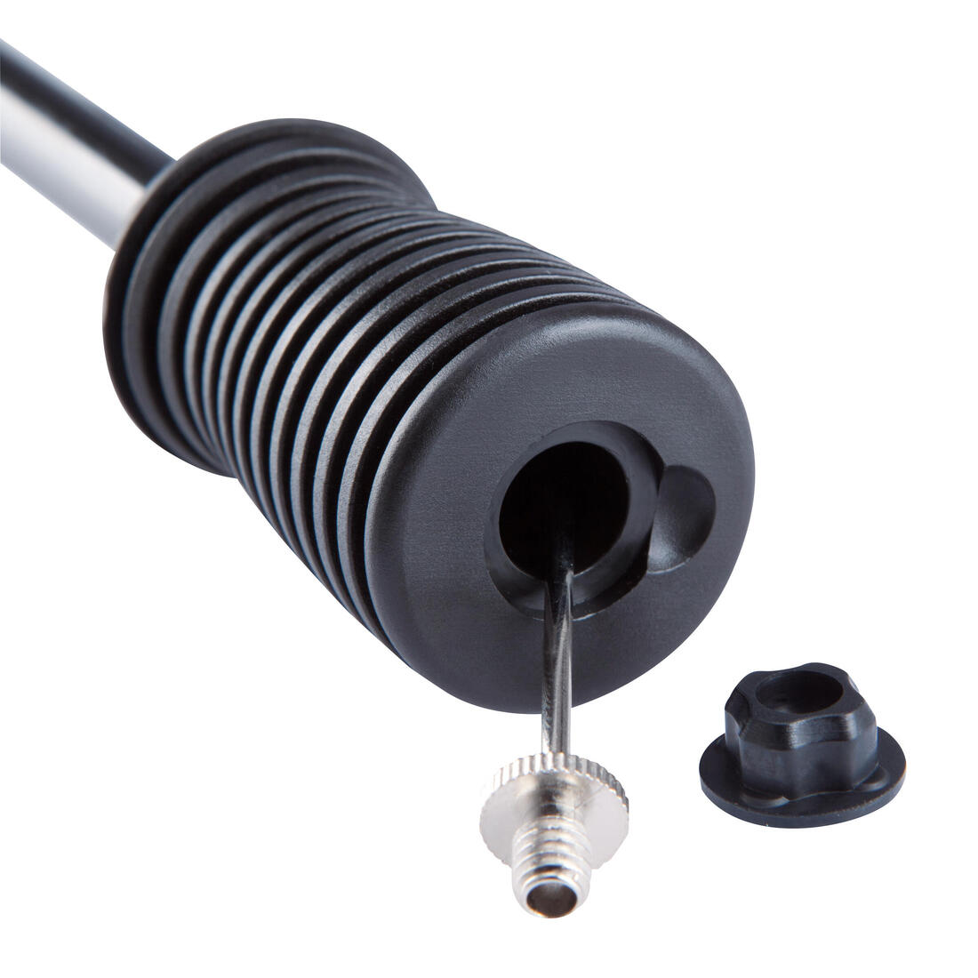 Pompe manomètre double action noire avec flexible